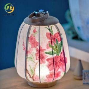 Cheap Retro Chinese Style Modern Lantern Pendant Hand Painted Touch Variable Night Light Wood Linen wholesale