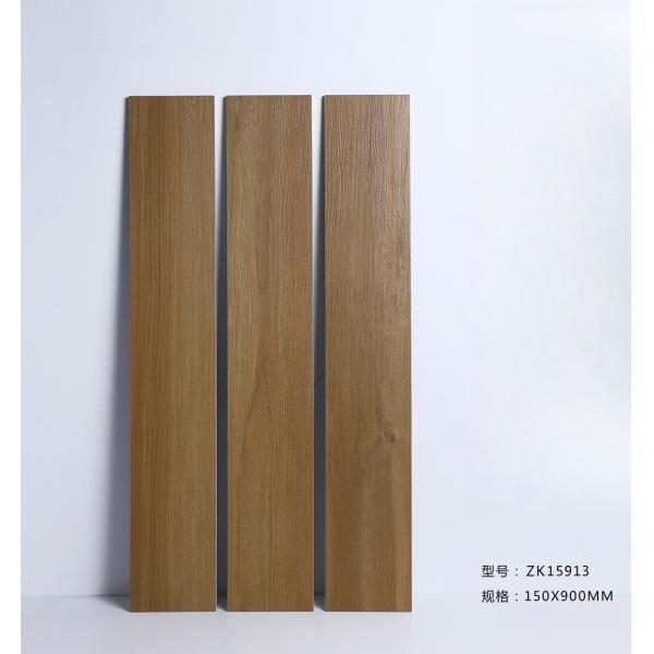Soft Wood Porcelain Glazed Tiles 150X900MM For Interior Exterior Floors Walls