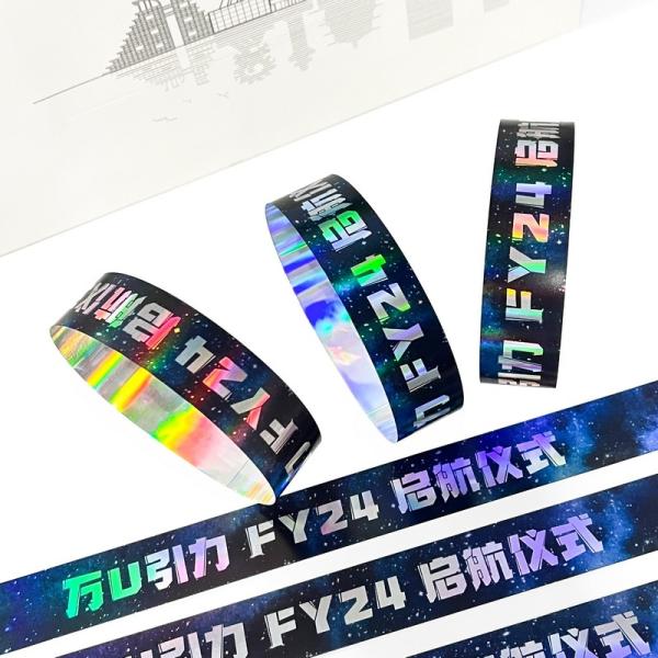 Water Resistant Festival Tyvek Wristbands , Disposable Printable Paper Wristbands