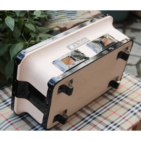 Tabletop Ceramic BBQ Grill with Stainless Steel Base for Garden&Backyard Used