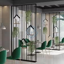 Black Geometric Stainless Steel SS Metal Partition Room Dividers OEM