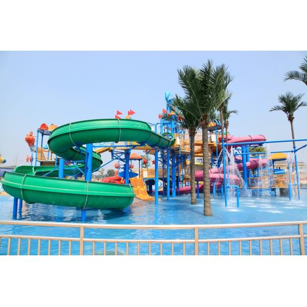 Commercial Medium Water House Aqua Playground Platform With Water Slide for Water Park