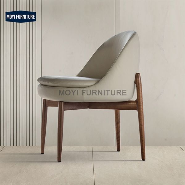 Dining Room Furniture Wood Leg Dining Chair Fabric Seat and Back Contemporary Seating Options