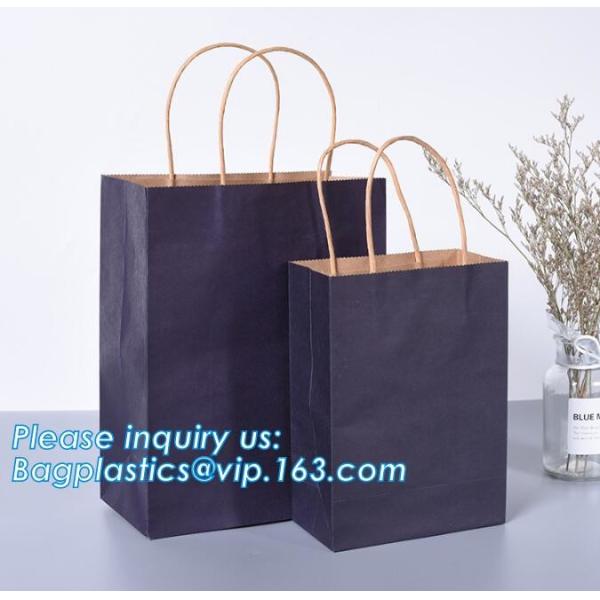 Eco Retail Packaging Recyclable Kraft Paper Gift Bags Natural Tote Retail, Party, Craft, Gifts, Wedding, Recycled, Bus