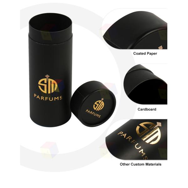 Black Private Label Cosmetic Packaging Box Lightweight Essential Oil Tube Packaging
