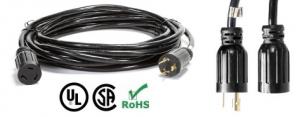 Cheap Locking Extension Cord Plug , 15 Amp NEMA Male to Female Power Cord wholesale