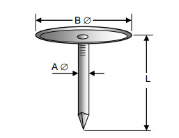 Galvanized Steel Cup Head Capacitor Discharge Weld Pins 3" With Paper Insulating Washers Attached