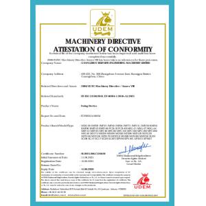 GZ Yuexiang Engineering Machinery Co., Ltd. Certifications