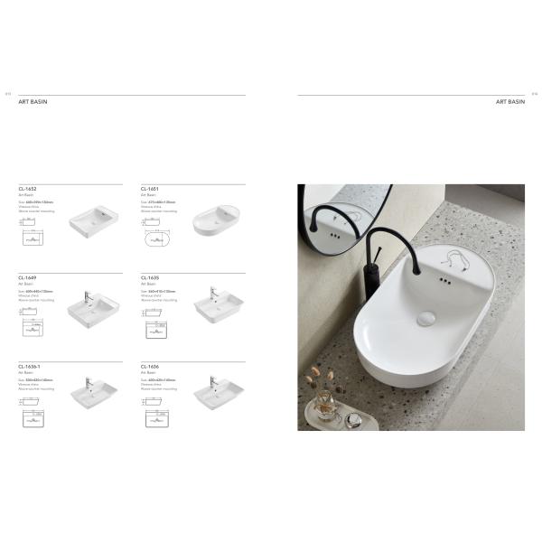 In Stock Bathroom Vanity White Single Porcelain Wash Basin Rectangular Platform Ceramic Washing Basins Countertop Bathroom Sinks