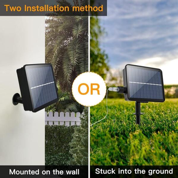 5m 10m LED Solar Strip Light Waterproof 2700K Flexible For Tree Wrapped Yard Decor