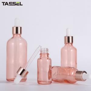 China Rose Gold Essential Oil Glass Dropper Bottles 60ml 80ml 18/410 Dropper on sale