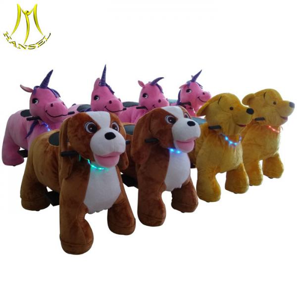 Quality Hansel high quality plush animal design electric kids stuffed animal ride for sale