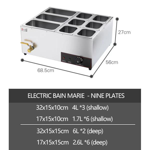 Commercial Catering Equipment Electric Counter Top Food Warmer for Hotel Restaurant