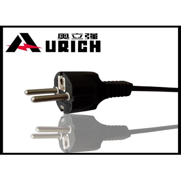 Flexible 3 Prong / 2 Prong TV Power Cord European Standard AC 250V 16A