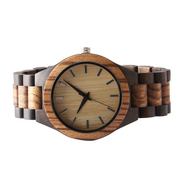 Wood Watches Men's Nature Wooden Bamboo Quartz Wrist Watch Wooden Band Men Watches