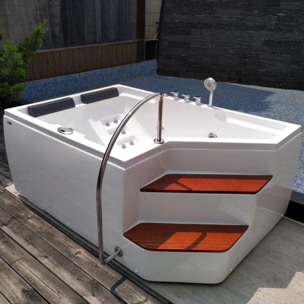 70" Soaking Free Standing Air Massage Tub Drop In Home Sitting With Stairs