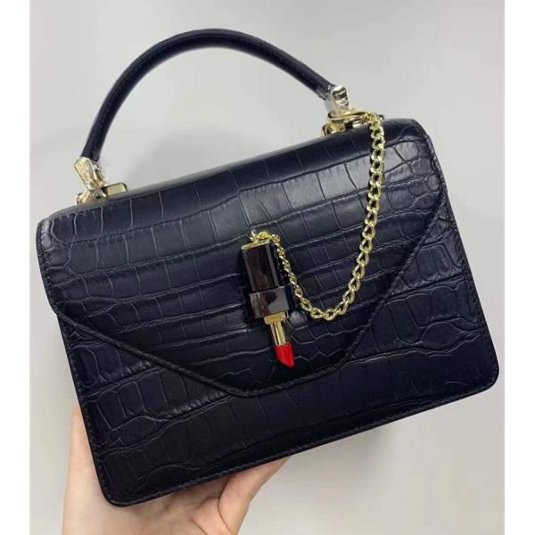 Authentic Crocodile Belly Skin Women Small Orange Purse Lady Chain Handbag Genuine Alligator Leather Female Shoulder Bag