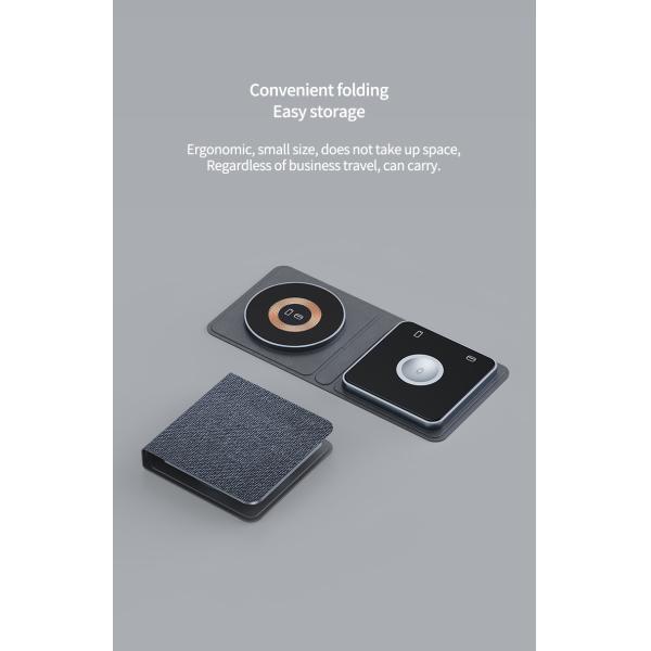 Wireless Charging Pad High Charging Efficiency Wireless Travel Charger