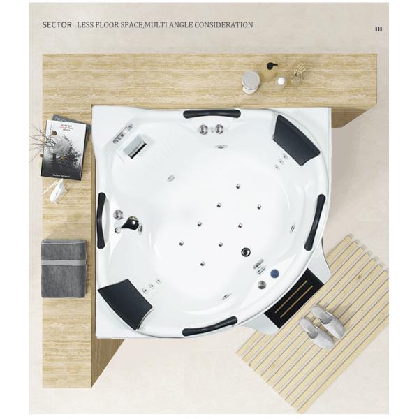 Freestanding 60 Inch Air Jet Bathtubs Whirlpool 1560x800mm Radio Function