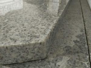 Cheap Light Grey Stone Stair Treads And Risers , 7.5 Hardness Granite Stone Stairs wholesale