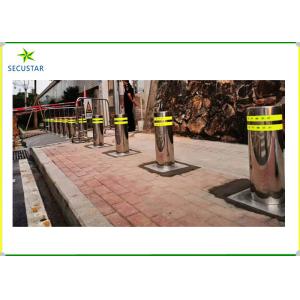 Automatic Retractable Parking Bollards , Hydraulic Rising Bollards 600mm Height