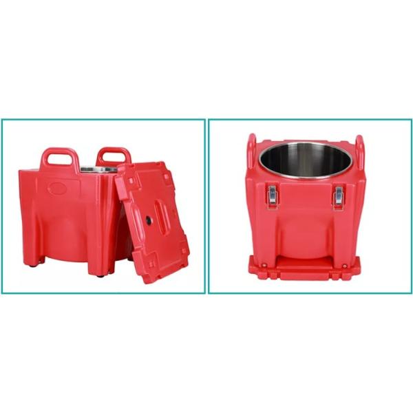 30L Insulated Soup Carrier Food Grade Plastic Keep Warm With Stainless Steel Round Tank