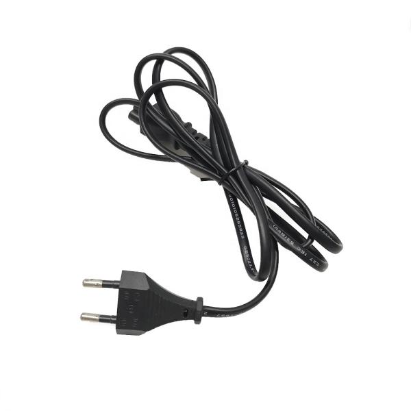 2 Pin Brazil Plug Inmetro Power Cord For Consumer Electronics
