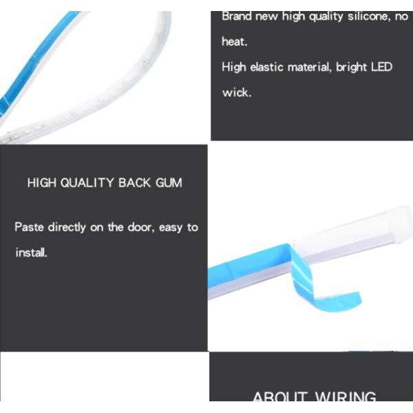 Universal Two Color Waterproof Car Door Warning Led Light 12V 120cm