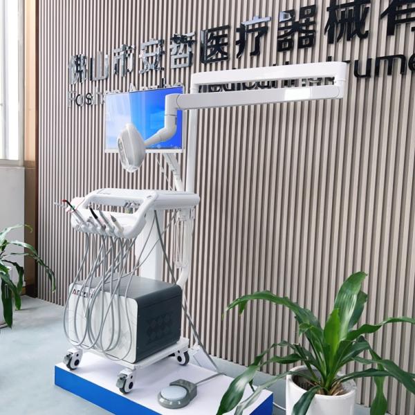 Factory Medical Mobile Trolley Cart Portable Dental Turbine Unit Anzhe Dental Assistant Cart With 550W Compressor