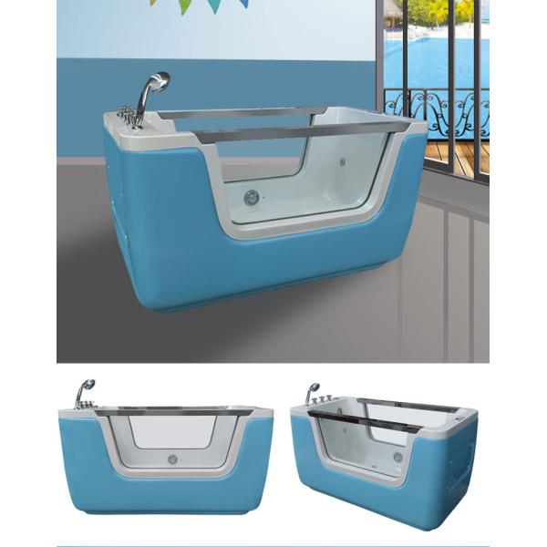 Side Glass Baby Spa Bathtub Air Bubble Freestanding Hydrotherapy Soaking