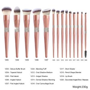 Custom Label Fluffy Makeup Brush Set 14pcs With OPP Bag