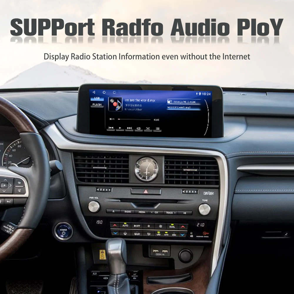 Wireless 2020-2021 RX Lexus Aftermarket Radio Stereo Vertical Screen Multimedia Video Player