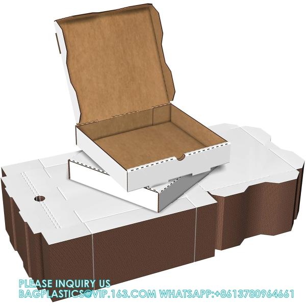 Kraft Corrugated Pizza Boxes BBQ Pattern Printing Cardboard Boxes Takeout Containers Takeaway Shipping Storage Box