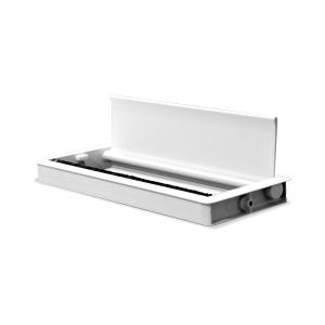 China White Color Computer Table Cable Management Box With 300*120mm Or Customized Panel Size on sale