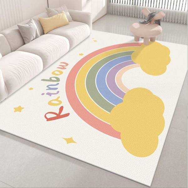 80*120cm Living Room Floor Carpets PVC Cartoon Animal Waterproof Carpet