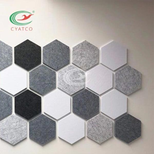 Fashionable Hexagon Acoustic Panels Multiple Colour Polyester Acoustic Panel