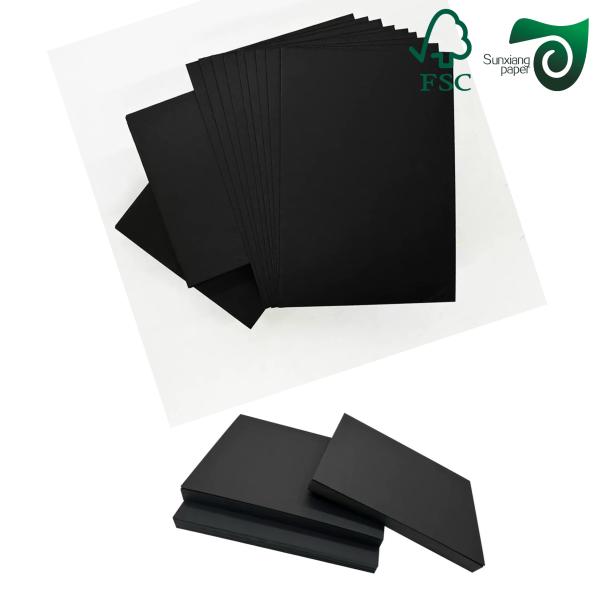 11" 17" FSC Black Chipboard Sheets 1mm 2mm Heavy Duty For File Folders