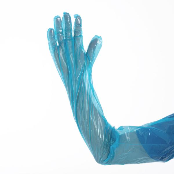 Quality 30-45 Micron Plastic Long Sleeve Disposable Gloves PE for sale