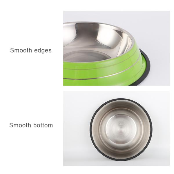 Pet Bowl Non-Slip Stainless Steel Material Customized SublimationEasy Cleaning Cups Pails