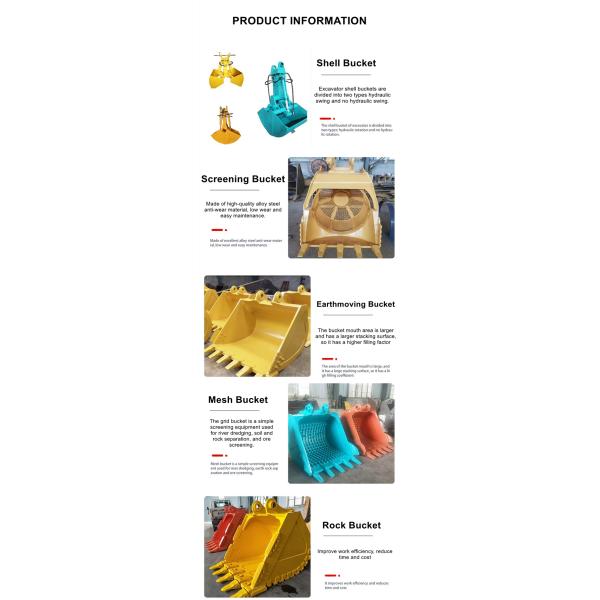 EC55B Excavator Rock Bucket Q355B Heavy Duty Excavator Bucket For Digging mud