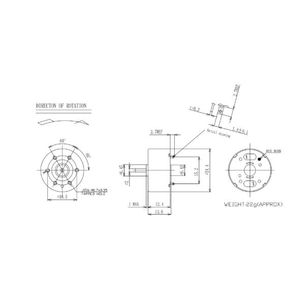 Hair Dryer Motor 0-35mA 0-24V DC Brush Motor For Hair Dryer Go-Gold