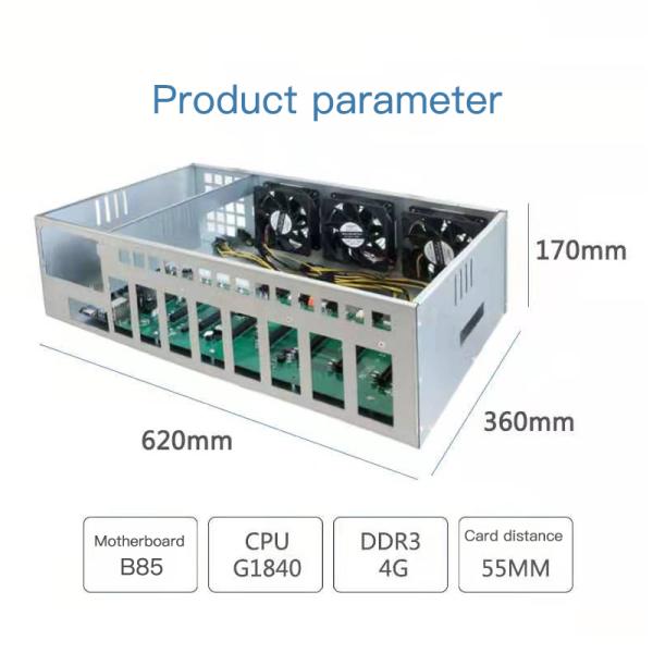 Wholesale Empty Server Case Rig B85 55MM case 8 GPU Machine GPU for gpu rig PC server case