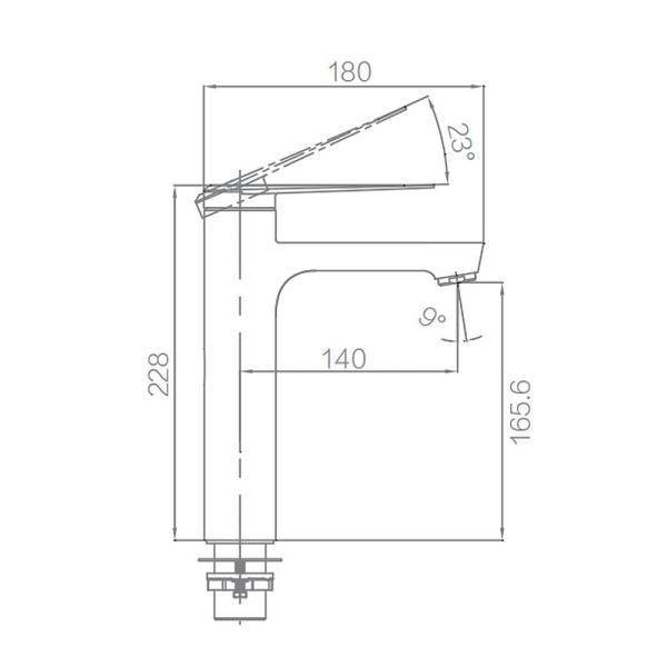 Single Hole matte black sink faucet Brass Material Polished Surface Finish
