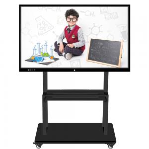 Cheap 75 86 inch 4K mobile stand smart board Windows and android 11 system intelligent interactive flat panel for education wholesale