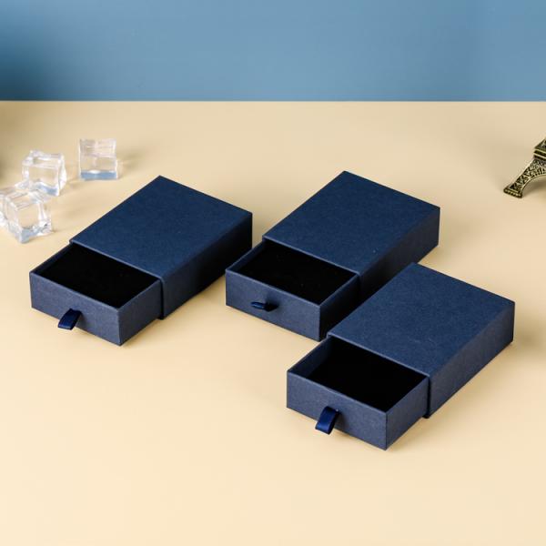 Custom Logo Luxury Hot Stamping White Printed Drawer Sliding Jewelry Packaging Gift Box