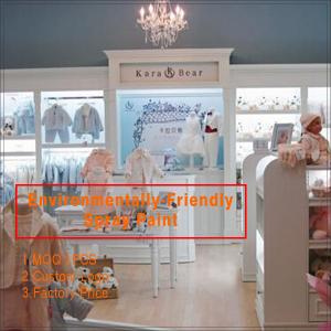 Cheap hot sell fashion baby clothes store interior design for clothing display wholesale