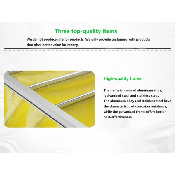 Moisture Resistant Pocket Air Filter Galvanized Steel Aluminum Alloy Frame For HVAC Systems