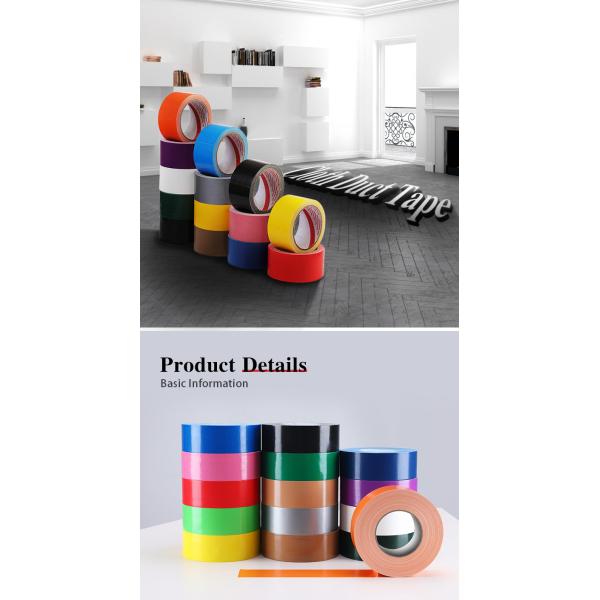 2 Inch * 33 Yards Black Cloth Tape , Double Stick Fabric Tape Heat Resistance