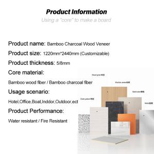 Hot Sales Marble Wood Veneer Panels Waterproof Wear-resistant Environmentally