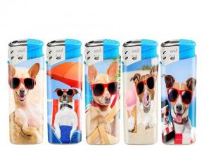 China Disposable Custom Label Smoking Lighter with Cool Dog Dongyi Custom Label Disposable on sale